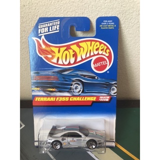 รถเหล็ก รถฮอทวีล เฟอร์รารี่ Hot Wheels Mattel Wheels 1998 Collector # 1115 Silver Ferrari F355 Challenge