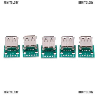 ( Rem ) 5 แบบ A Female Usb To Dip 2 . 54 . Pcb แผ่นบอร์ดโมดูลเชื่อมต่อ Usb