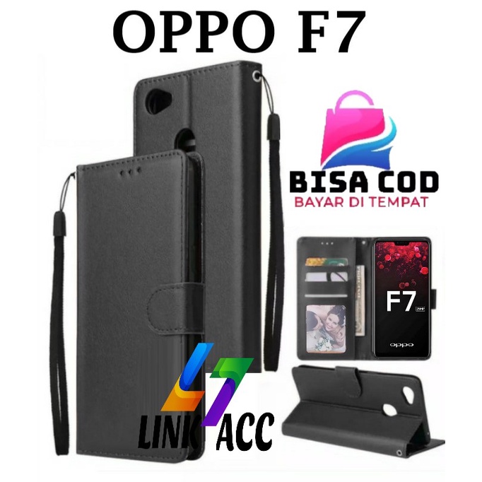 OPPO F7 FLIP LEATHER CASE PREMIUM-FLIP WALLET CASE LEATHER สําหรับ OPPO F7 - WALLET CASE-FLIP COVER 