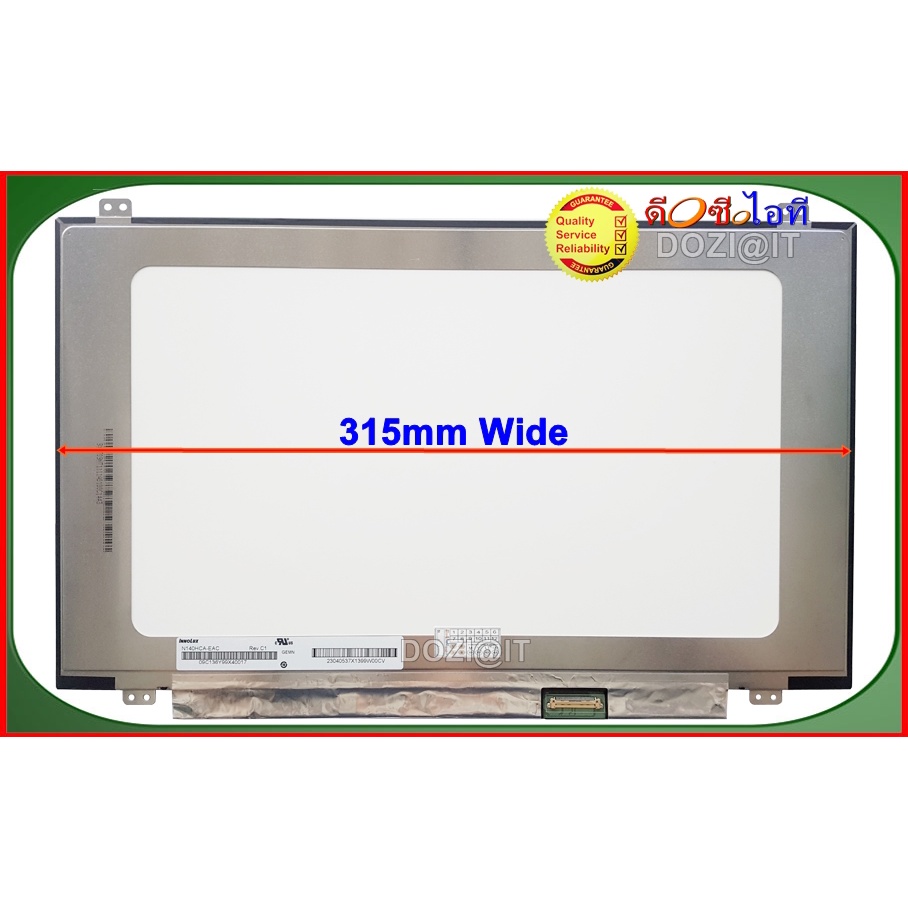 จอโน๊ตบุ๊ค LCD•LED Notebook 14.0" นิ้ว Slim 1920x1080 IPS FHD (eDP, 30 Pins) LED Panel •มีหูยึด •จอขอบบาง Ultrabookbook