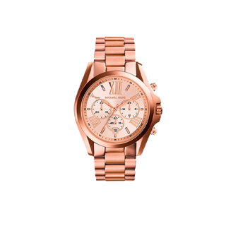 MICHAEL KORS นาฬิกาข้อมือผู้หญิง รุ่น MK5503 Oversized Bradshaw Chronograph - Rose Gold