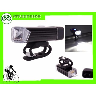 ไฟหน้าจักรยาน ไฟติดหน้ารถจักรยาน อลูมิเนียม ชาร์จไฟ usb 180 LUMENS รุ่น MC-QD001