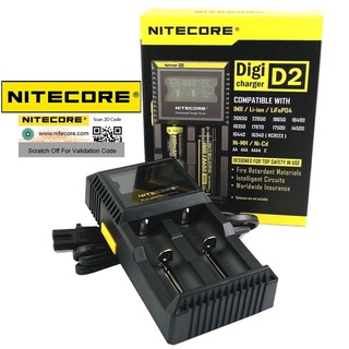 เครื่องชาร์จถ่าน Nitecore D2 สำหรับ AA / 18650 / Ni-Cd / NiMH / Li-ion / Lifepo4 ประกัน1ปี