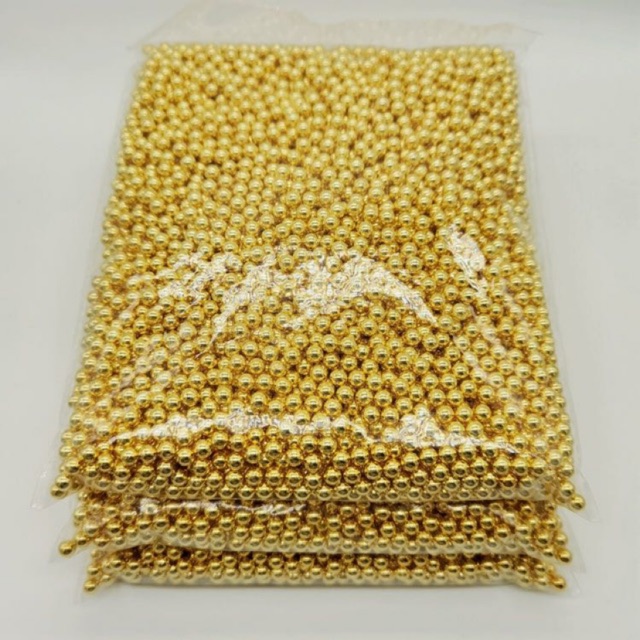 ลูกปัดกลมเงิน,ทอง ดำ หยดน้ำ 3mm 4mm 5mm 6mm 8mm/10mm/12mm/-500g