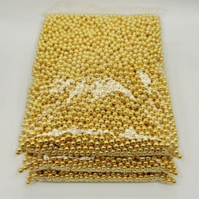 ลูกปัดกลมเงิน,ทอง ดำ หยดน้ำ 3mm 4mm 5mm 6mm 8mm/10mm/12mm/-500g