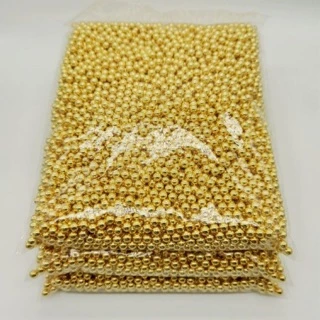 ลูกปัดกลมเงิน,ทอง ดำ หยดน้ำ 3mm 4mm 5mm 6mm 8mm/10mm/12mm/-500g