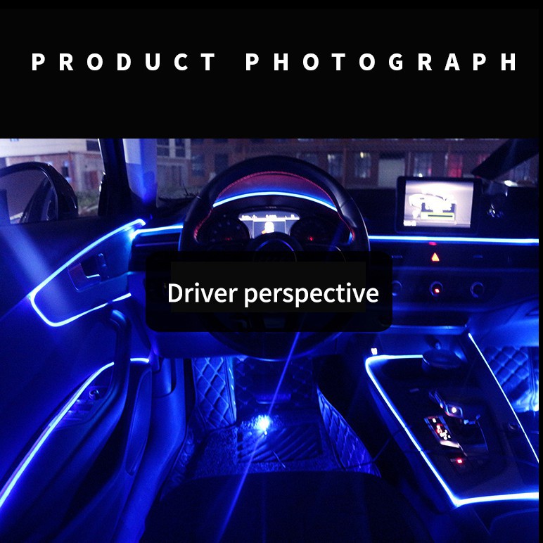 Hot 1 m/2 m/3 m/5 m อุปกรณ์ตกแต่งภายในรถยนต์บรรยากาศโคมไฟ EL สายเย็น DIY ตกแต่ง Dash คอนโซลคอนโซล auto LED Ambient Light