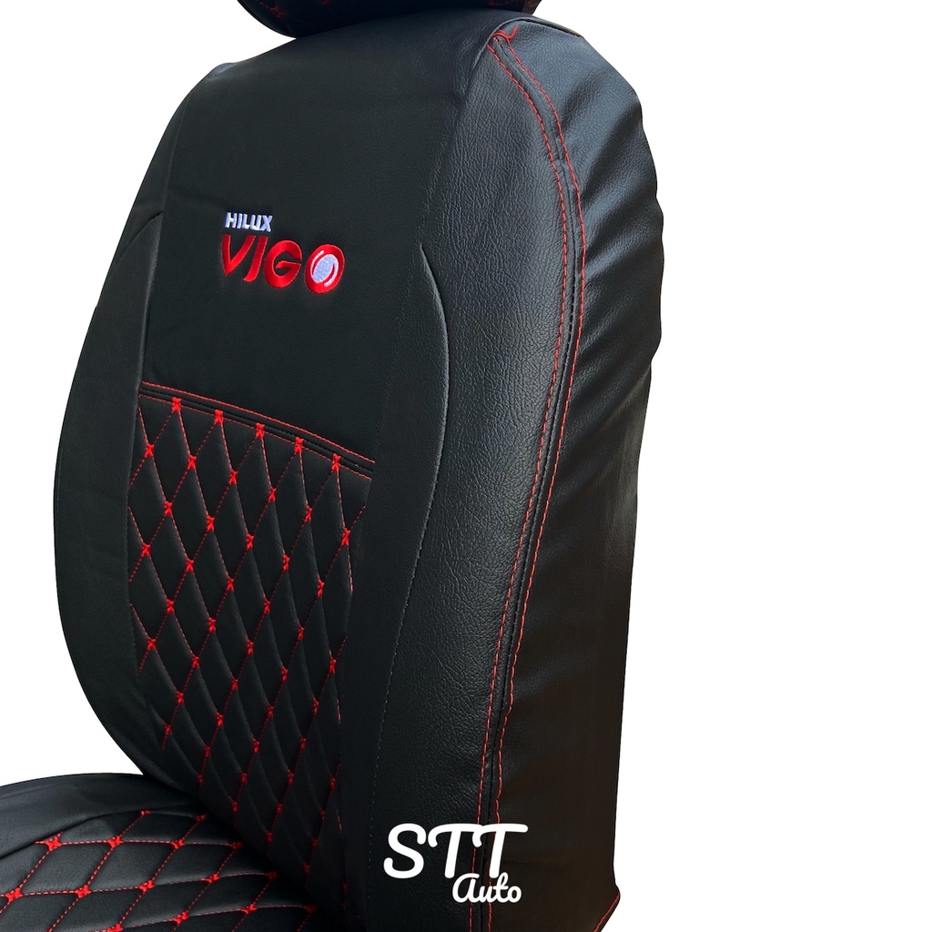 ชุดหุ้มเบาะ VIP VIGO ตรงรุ่น ทุกรุ่น ทุกปี หุ้มเบาะแบบสวมทับ เข้ารูปตรงรุ่นชุด หนังอย่างดี หุ้มเบาะ TOYOTA โตโยต้า วีโก้ - รูปที่ 2