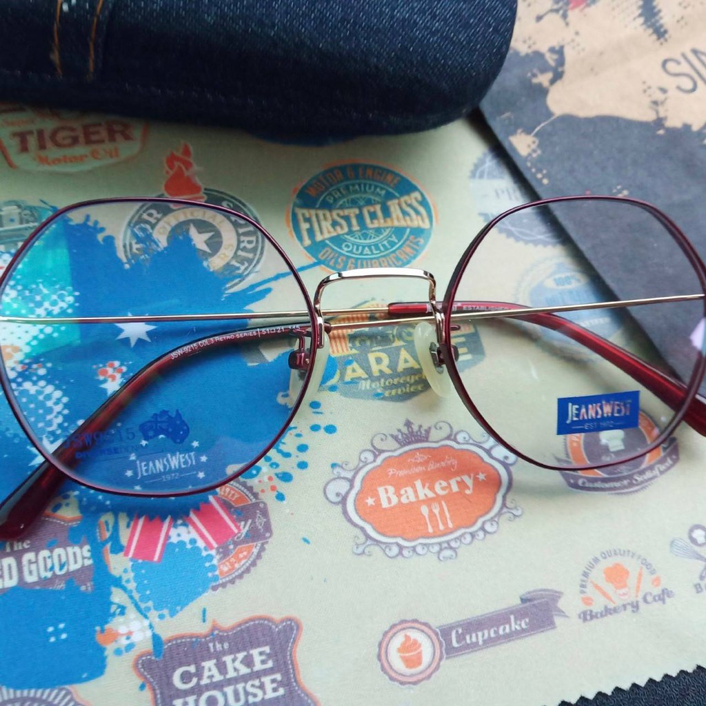กรอบแว่นตา กรอบ Jenas West  รุ่น JSW9215 สีแดง