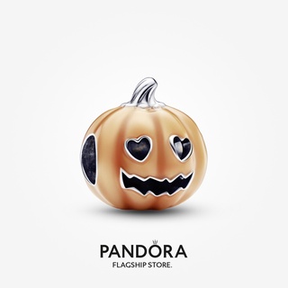 Pandora จี้รูปฟักทองเรืองแสงในที่มืด อุปกรณ์เสริม สําหรับทําเครื่องราง p512