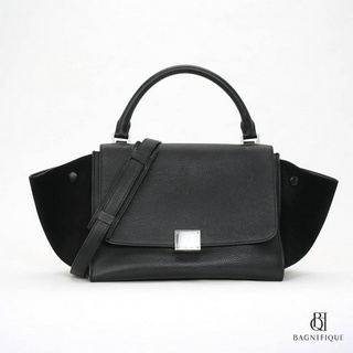 CELINE TRAPEZE SMALL BLACK CALF SHW