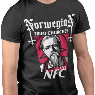 Gildan เสื้อยืดผ้าฝ้าย 100% พิมพ์ลาย Mayhem Nfc - Norwegian Fried Churches สําหรับผู้ชายSize S-5XL