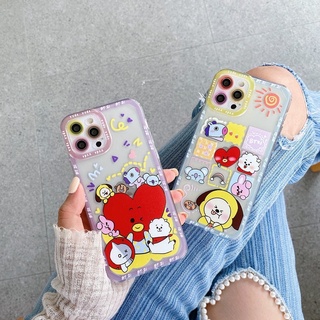 เคสโทรศัพท์มือถือ ลายการ์ตูน BTS สําหรับ iPhone14 Pro Max 13 13PRO 13PROMAX 12 Pro Max 11 Pro Max XS XR XS Max 7 8 Plus