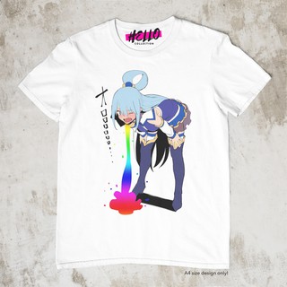 Konosuba - Aqua Aqua Eeeek Anime Shirt เสื้อยืด