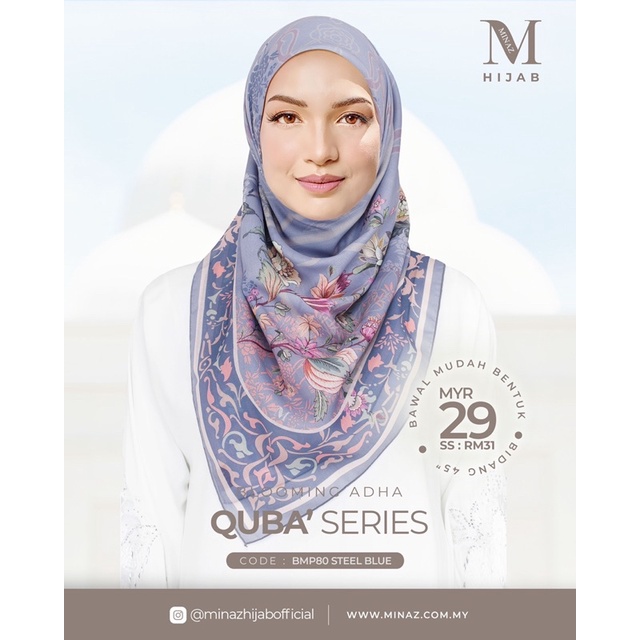 ️ TUDUNG BARU ️QUBA SERIES(STEEL BLUE)