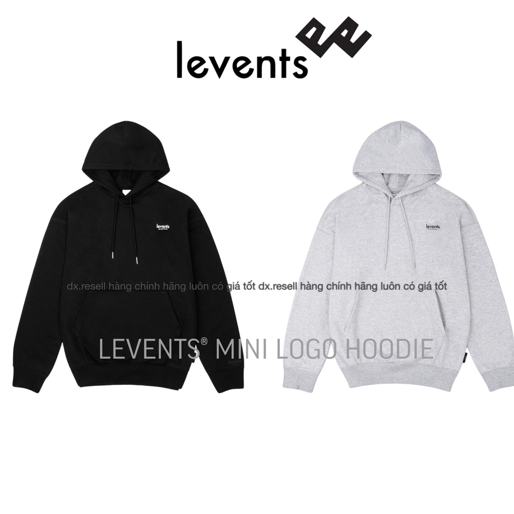 LEVENTS MINI LOGO HOODIE / BLACK dx.resell JACKET มาพร้อม Tote Bag หรือถุงกระดาษเมื่อซื้อจาก 2 สินค้
