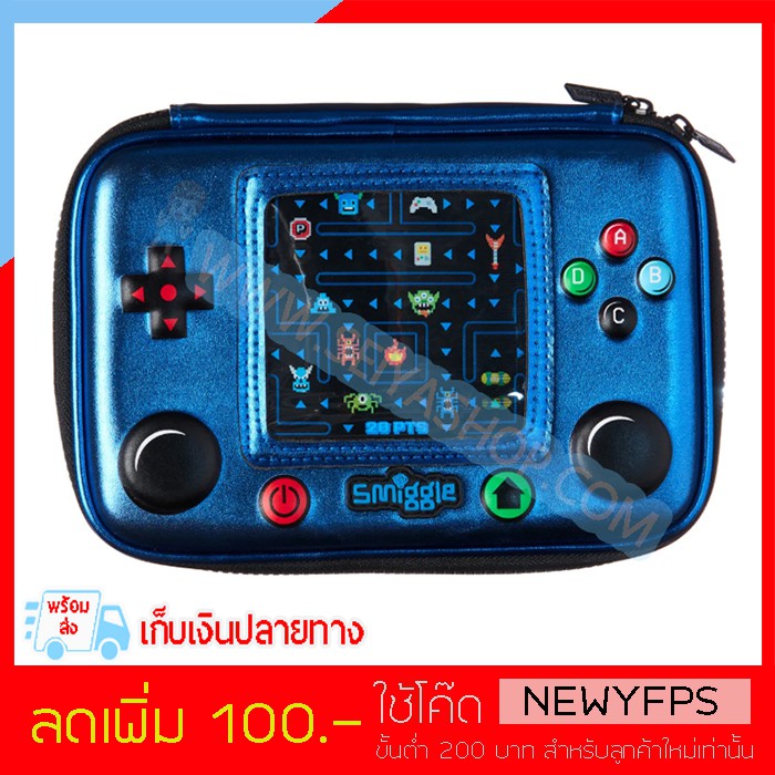 SMP131 (💰(เก็บเงินปลายทาง)💰)กล่องดินสอ smiggle 1 ชั้น Game Over Hardtop Pencil Case