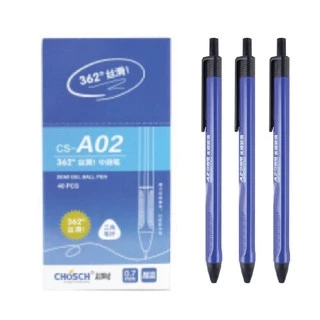 ปากกาแบบกด Chosch รุ่น CS-A02 ปากกา Semi Gel Ball Pen ปากกากึ่งเจล 0.7mm น้ำเงิน แดง ดำ (12 ด้าม / 40ด้าม) [S24]