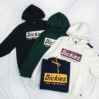 เสื้อกันหนาว มีฮู้ด พิมพ์ลาย Dickies แบบเรียบง่าย แฟชั่นสําหรับผู้ชาย และผู้หญิง