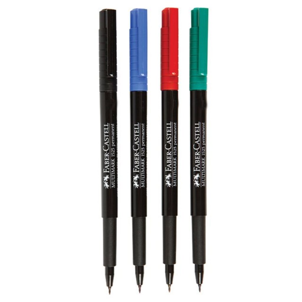 Faber Castell (เฟเบอร์คาสเทล) ปากกาเขียนแผ่นใส ลบไม่ได้ เฟเบอร์-คาสเทลล์ ( มี 3 ขนาดให้เลือก F,S,M) จำนวน 1 ด้าม