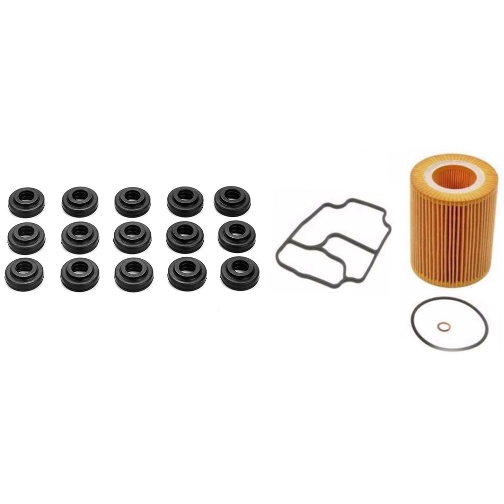1set Oil Filter Kit & Housing Gasket for BMW E39 E46 E60 X3 X5 Z3 Z4 525I 530I & 15X Engine Valve Co