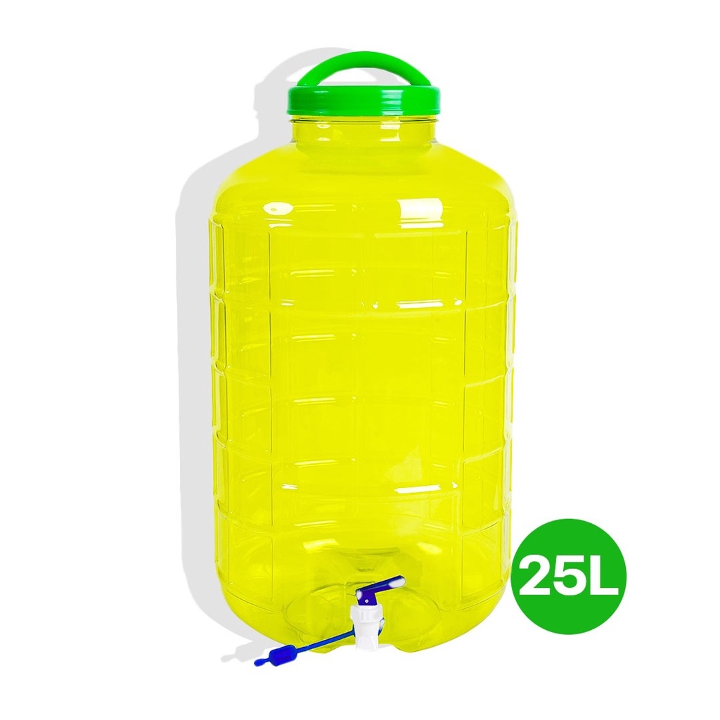 Yongling ถังน้ำ ถังน้ำดื่ม PET ขนาด 25 ลิตร ถังน้ำมีก๊อกพร้อมหูหิ้ว รุ่น ลาย 2 - รูปที่ 3
