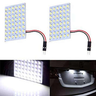 New Alitech 2x Car Vehicle Interior Panel Light 48 SMD LED T10 Bulb Lamp White