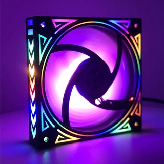 DC 12V Pc Cooling Fan 120mm LED Rainbow Iridescence 3pin+molex 4D for Pc Computer Gaming Set Up Water Cool Radiator