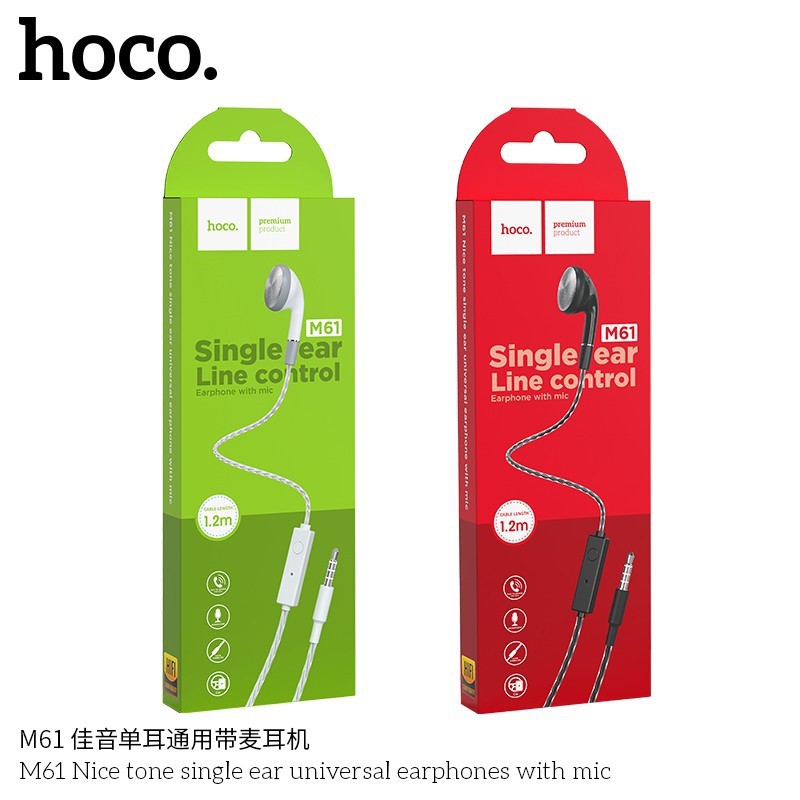 Hoco หูฟังข้างเดียว รุ่น M61 ของแท้100% Earphone with Mic