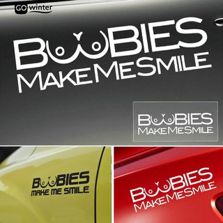 ♪ รถบรรทุกรถ Make Me Smile Letter Bumper Fender สติ๊กเกอร์กันชน