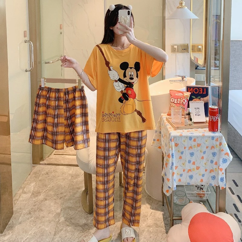 ✙พร้อมส่ง ชุดนอน เชตชุดนอน 3 ชิ้น ชุดนอนลายการ์ตูน เชตชุดนอน ชุดนอนผู้หญิง ชุดนอนไม่ได้นอน ผ้านิ่มเด้ง🍀 thumbnail 7