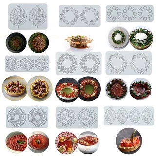 PULSEE เค้กลูกไม้แม่พิมพ์ Leaf แม่พิมพ์อบขนม Bakeware ซิลิโคน Mould