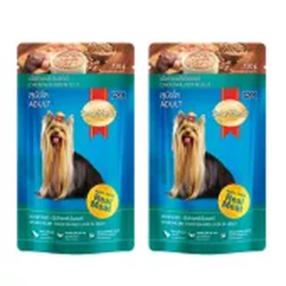 Smartheart Chicken and Liver in Jelly Pouch Adult Dog [130g x24] สมาร์ทฮาร์ท อาหารเปียกสุนัขโต รสเนื้อไก่และตับในเยลลี่