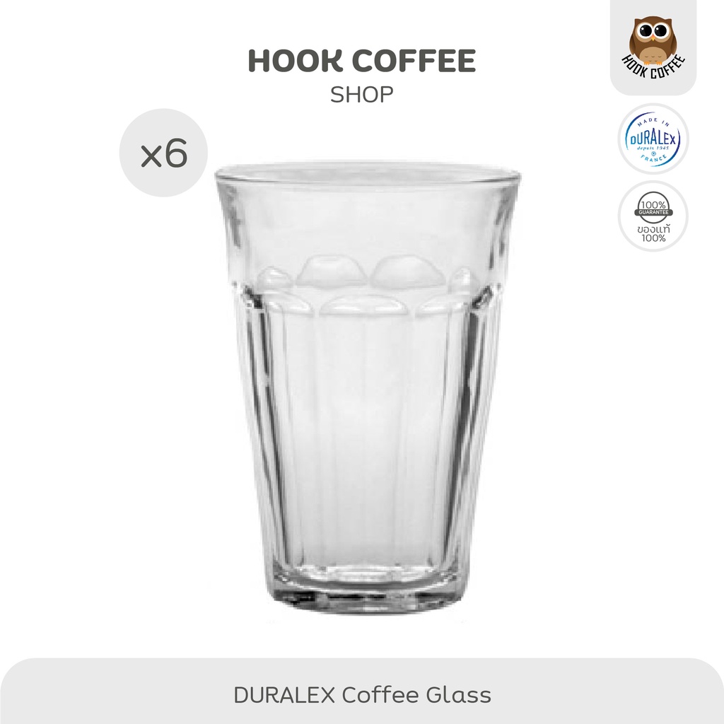 DURALEX Picardie Clear Glass 36 cl 12 5/8oz (360 ml) - แก้วน้ำ/กาแฟ (ชุด 6 ใบ)