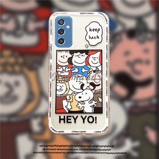 เคสโทรศัพท์ New Phone Casing Samsung Galaxy M52 5G M32 M22 4G Cartoon Snoopy Family Casing Transparent Soft Case Protective Cover เคส