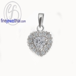 Finejewelthai-จี้-จี้สร้อยคอ-จี้เพชร-จี้เงินแท้-Diamond-CZ-Silver-Pendant-P1082cz00 (สามารถเลือกสีตัวเรือนได้)