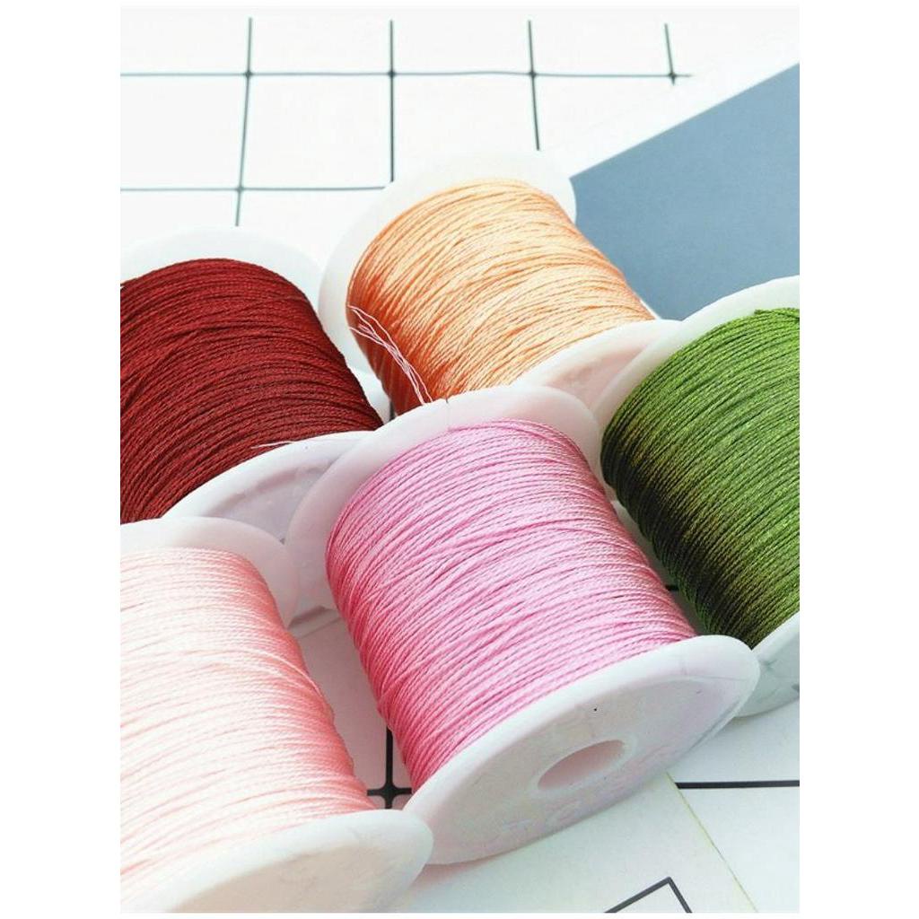 สั่งมากกว่า 199 ส่งของ ♞ม้วนด้ายไหมถัก 6/15 เส้น สีทอง สีเงิน ขนาดเล็ก หลากสี อุปกรณ์เสริม สําหรับทําสร้อยข้อมือ แฮนด์เมด