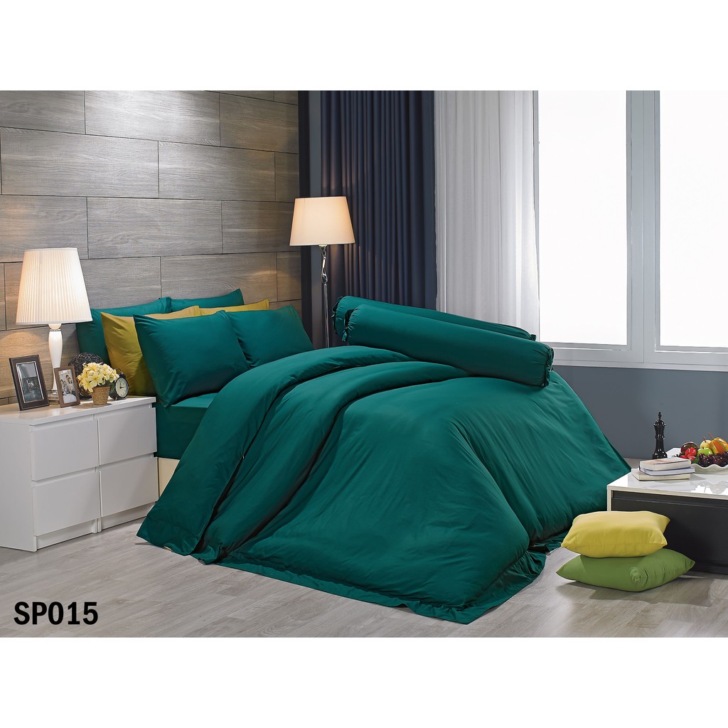 ชุดเครื่องนอน(ผ้าปูที่นอน,ผ้าห่มนวม) พรีเมียร์ ซาติน Premier Satin SP015 สีเขียว