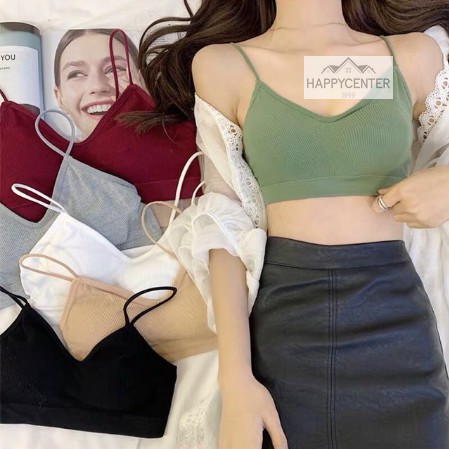 เสื้อในผู้หญิง สปอร์ตบราสายเดี่ยว เว้าหลัง ไร้โครง มีหลากสีให้เลือก สินค้าพร้อมส่ง hc99