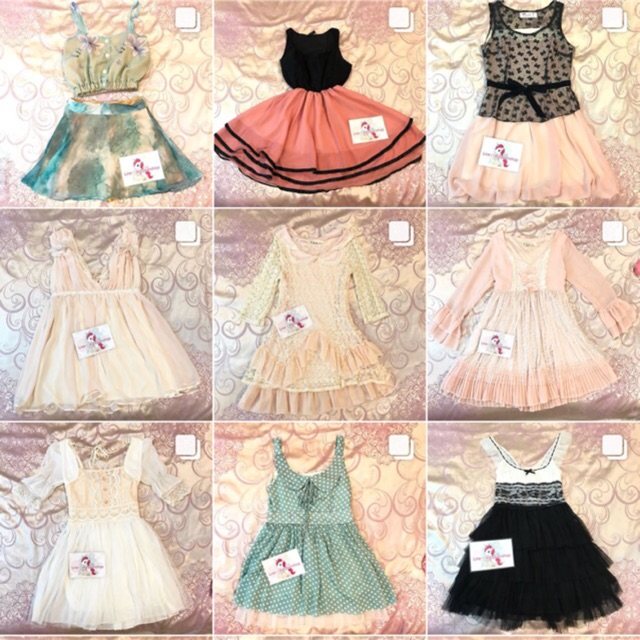 💥used เดรสCawaiiสไตล์ญี่ปุ่น น่ารักมุ้งมิ้ง แบรนด์BeBeRose