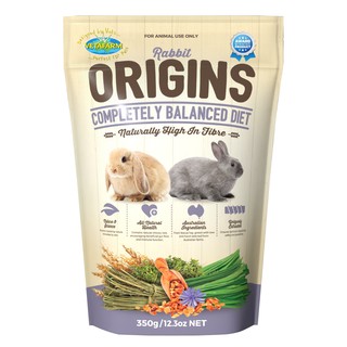 Vetafarm Origins (350g.) อาหารกระต่ายพรีเมี่ยม สารอาหารครบ ไฟเบอร์สูง ช่วยระบบย่อย