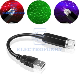 โคมไฟโปรเจคเตอร์ LED รูปดาว ท้องฟ้ากลางคืน โรแมนติก ชาร์จ USB สําหรับติดหลังคารถยนต์