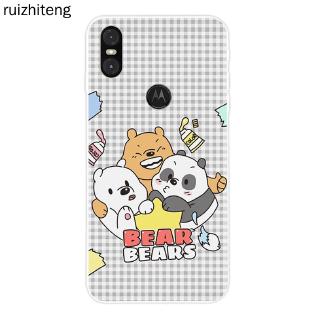 เคสซิลิโคนสําหรับ motorola moto one power p 30 note play bear villain