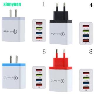 Xy 4 พอร์ต ที่ชาร์จเดินทาง 3a ชาร์จเร็ว 3.0 usb ชาร์จเร็ว