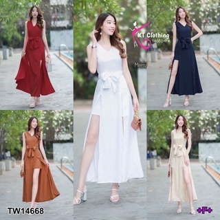 TW 14668 จั๊มสูท จั้มสูทไปทะเล จั้มสูททำงาน (ฟรีไซส์ M อก 32-36 เอว26-30 สพ36-38 ยาว53)