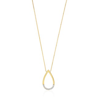 Jewelry Buffet สร้อยคอจี้หยดน้ำชุบทอง 18k