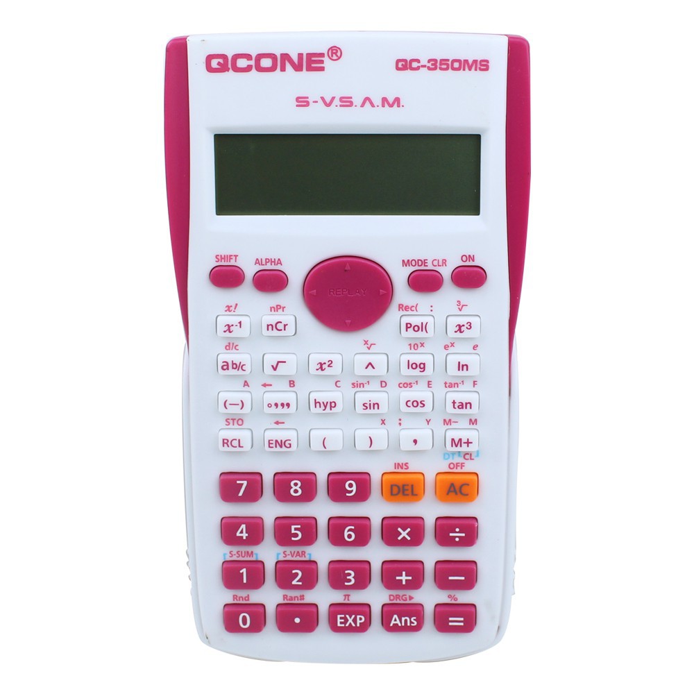 QCONE  เครื่องคิดเลขวิทยาศาสตร์ คละสี รุ่น QC-350MS-02i-Song