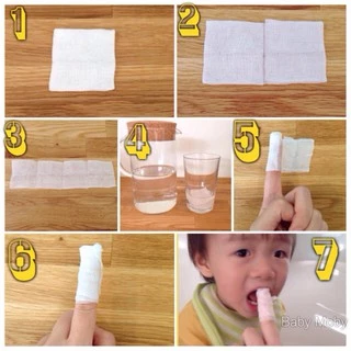Baby MOBY โมบี้ Cotton สำลีก้อน เช็ดตาเด็ก ผ้าเปียก ที่เช็ดลิ้นเด็ก ทำความสะอาดปาก