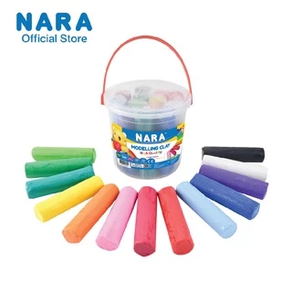 NARA Modelling Clay ดินน้ำมันไร้สารพิษ 13 สี (ขนาด 1,500 กรัม เเละ 1,240 กรัม) ชุดถัง *เลือกขนาดและสี*