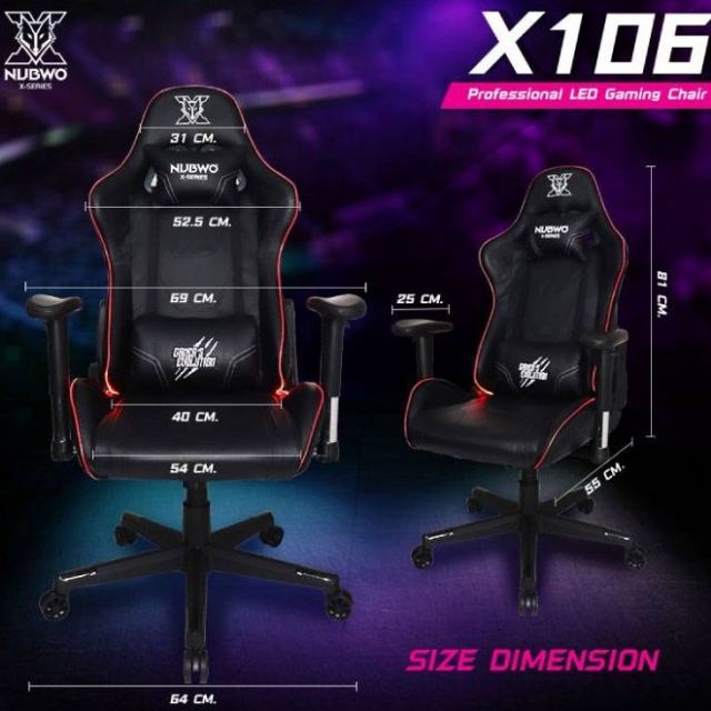 NUBWO เก้าอี้เกมมิ่ง Professional Gaming Chair X106